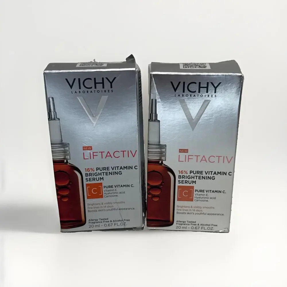 Vichy Liftactiv Brightening & Anti-Aging 16% Vitamin C Serum 20ml ea. 2 Pack!